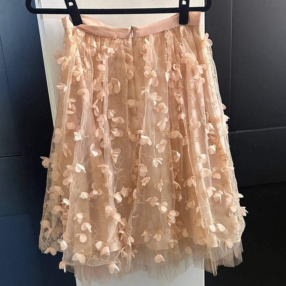 EVA FRANCO SZ 8 Elegant Floral Embellished pink/rose Skirt - Picture 2 of 9